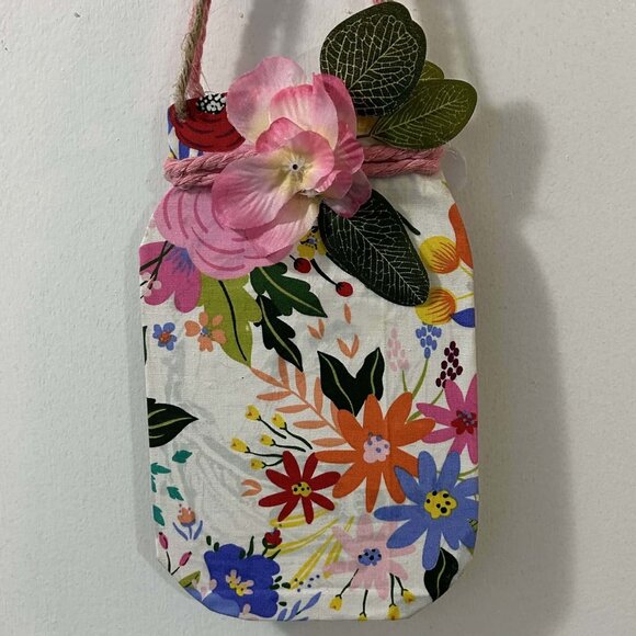 Mason Jar Hanging Wall Decor (Floral with pink flowers) - Picture 5 of 5